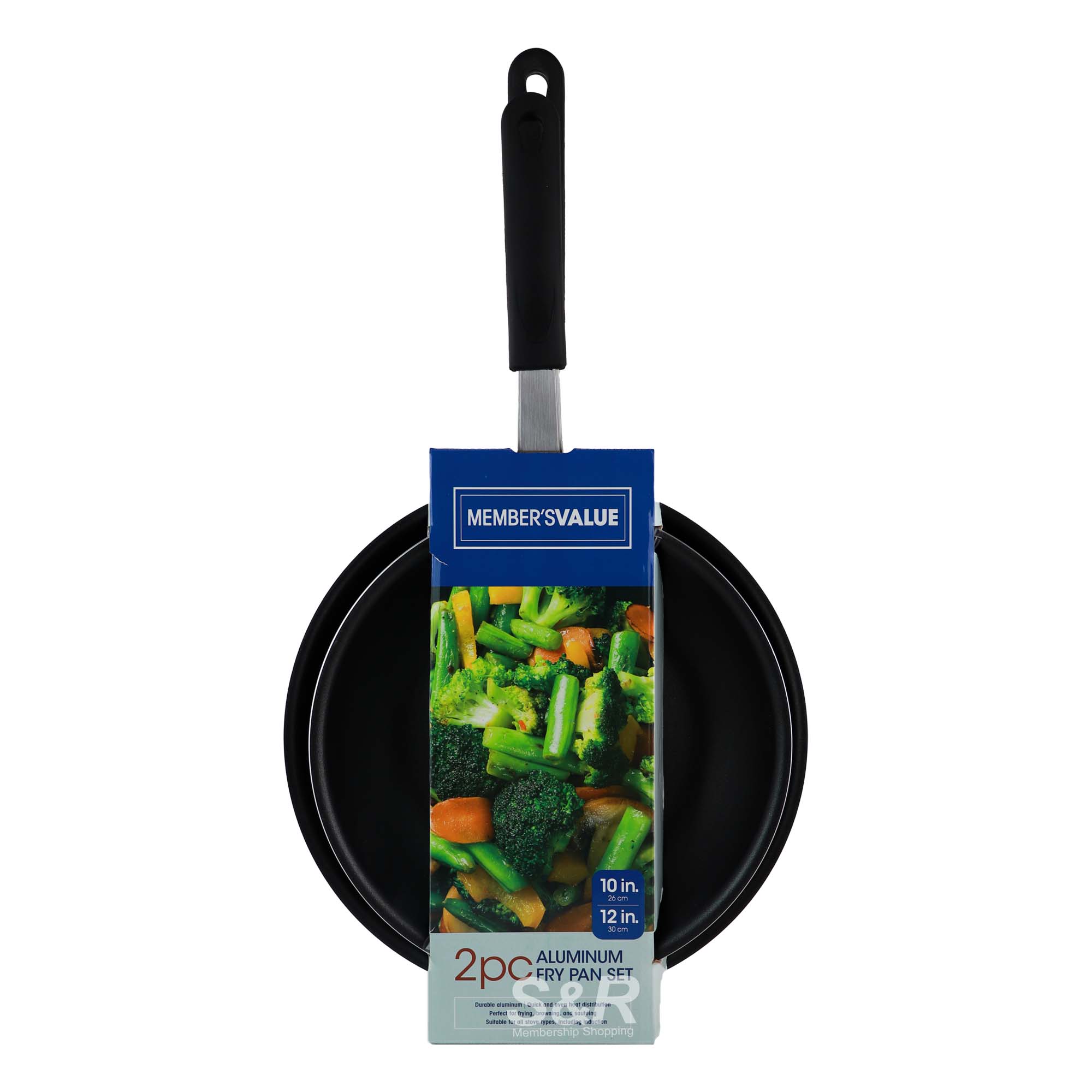 Member's Value Aluminum Fry Pan Set 2pcs Member's Value Aluminum Fry Pan Set 2pcs